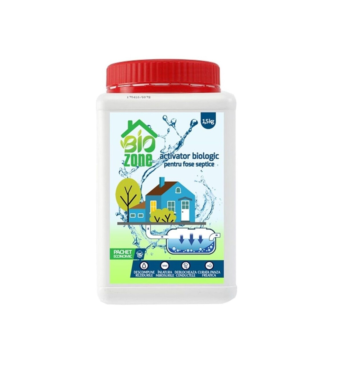 Activator biologic pentru fose septice, 54 doze, tratament 12 luni, 1.5 kg, BioZone - imagine 3